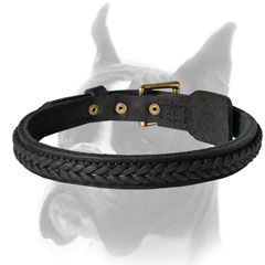 Collar made of thick genuine leather
