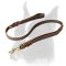 Stylish braided Boxer leather leash with additional handle