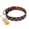 'Strong Shields' FDT Artisan Wide Leather Boxer Collar of Exquisite Design