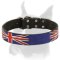 "United Kingdom Pride" Hand-Painted Leather Boxer Collar