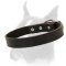 Full Grain 1 1/5 inches Wide Leather Collar for Boxer