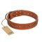 "Star Trek" FDT Artisan Tan Leather Boxer Collar Decorated with Stars