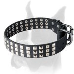 Best Choice Leather Boxer Collar with 3 Rows of Pyramids