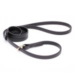 Black Biothane Boxer Leash and Collar Combo