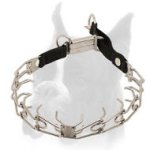 Smart Design HS Stainless Steel Pinch Prong Collar with Click Lock Buckle and Nylon Loop - 1/8 inch (3,2 mm)