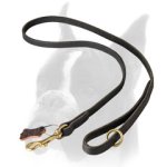 Handmade leather Boxer leash for tracking and walking