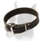 Plain Design Everyday Leather Collar for Boxer 1 1/2 Inches Wide