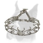 Chrome Plated HS Pinch Prong Collar with Swivel and Snap Hook - 1/8 inch (3.25 mm)