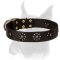 Spring Mood Leather Boxer Collar with Flower Design