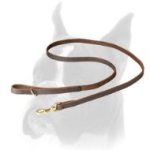 Simple in Use Stitched Leather Boxer Leash