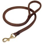 Natural Rolled Leather Boxer Leash