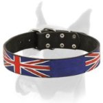 "United Kingdom Pride" Hand-Painted Leather Boxer Collar