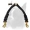 Posh leather Boxer coupler decorated with braids for walking 2 dogs