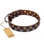 'Strong Shields' FDT Artisan Wide Leather Boxer Collar of Exquisite Design