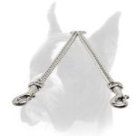 Chrome plated steel Boxer coupler for walking 2 dogs
