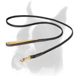 Handmade leather Boxer leash for walking and training