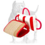 Training bite pillow with removable jute cover for Boxer training