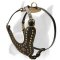 Leather Boxer Dog harness with extraordinary decoration