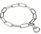 Chrome Plated Boxer Choke Collar For Obedience Training - 1/6 inch (4mm)