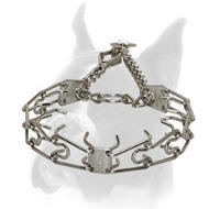 Chrome Plated HS Pinch Prong Collar with Swivel and Snap Hook - 1/8 inch (3.25 mm)