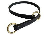 Leather dog choke training collar for Boxer