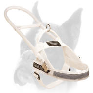 Snow-White Nylon Boxer Harness for Guide and Assistance