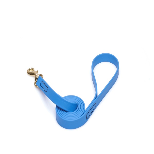 Blue Waterproof Boxer Leash Made of Biothane [L62BL1035 Blue Biothane