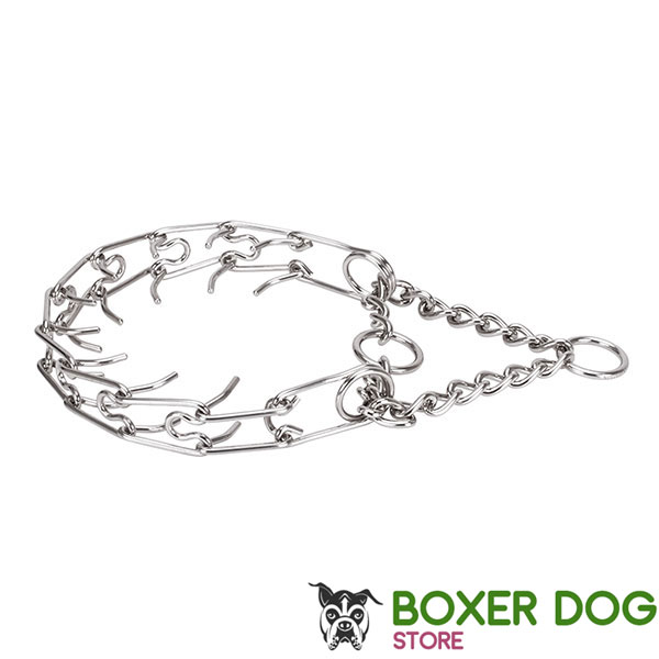 Medium canines pinch collar with stainless steel removable links