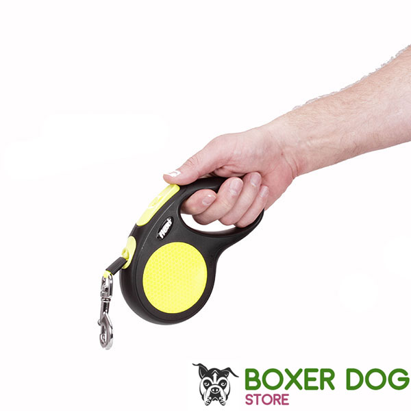 Neon Flexi Dog Lead for Everyday Walking Medium Dogs