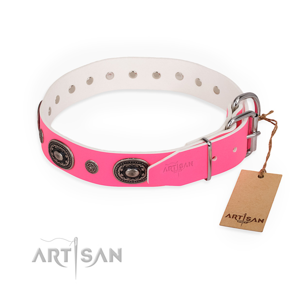 Daily use comfortable dog collar with corrosion resistant buckle