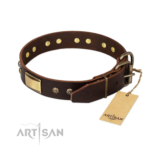 Perfect fit genuine leather collar for your pet