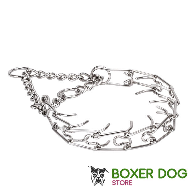 Corrosion proof stainless steel pinch collar for poorly behaved dogs