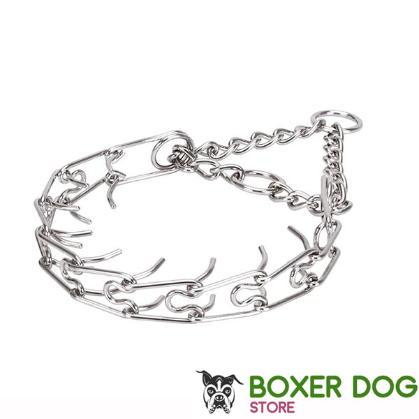 Dependable O-ring for attaching a leash on stainless steel prong collar