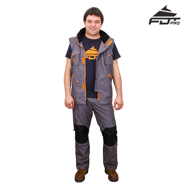 Everyday Use Dog Tracking Suit of Grey Color from FDT Pro