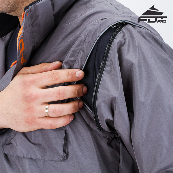 High Quality Zipper on Sleeve for FDT Professional Design Dog Tracking Jacket