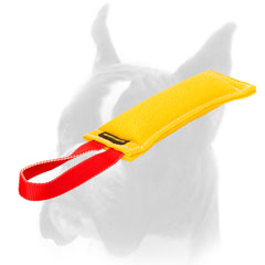 French Linen Dog Bite Tug For Boxer With Handle