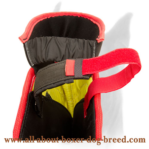 Reliable bite dog jute sleeve with velcro straps