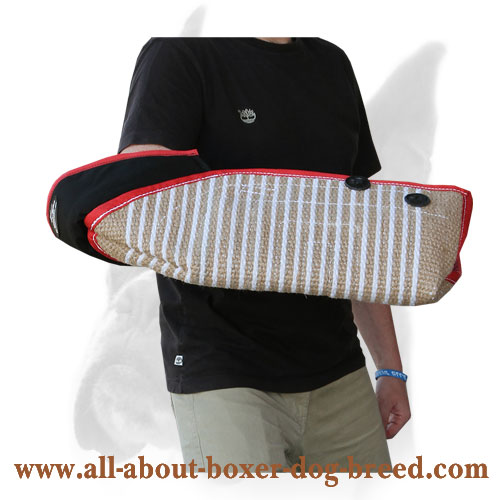 Velcro Closure on Boxer Bite Sleeve