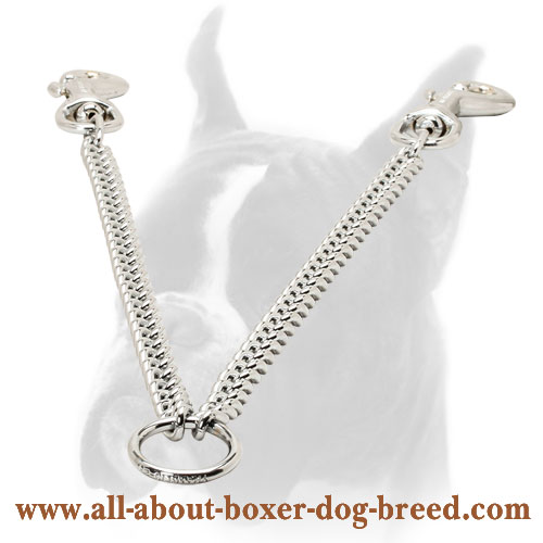 Chain coupler for walking two dogs simultaneously
