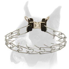 Chrome Plated Steel Pinch Collar for Obedience Training
