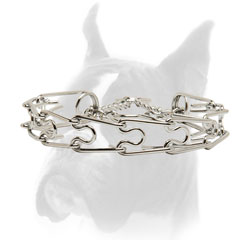 Chrome Plated Steel Pinch Collar for Boxer Training
