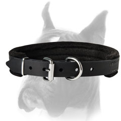 Collar of supple and soft genuine leather