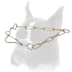 Boxer Collar Made of Chrome Plated Steel