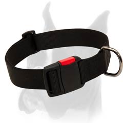 1 1/2 Inches Wide Boxer Nylon Collar with Quick Release Buckle