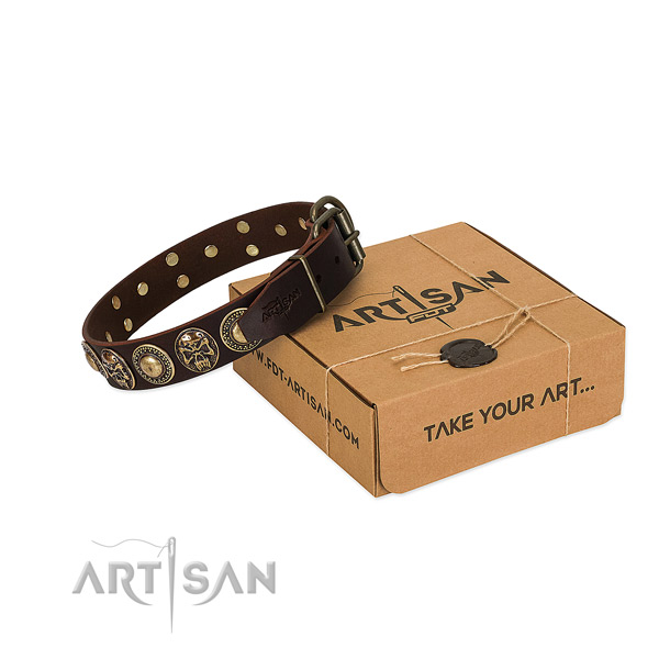 Durable fittings on dog collar for comfortable wearing