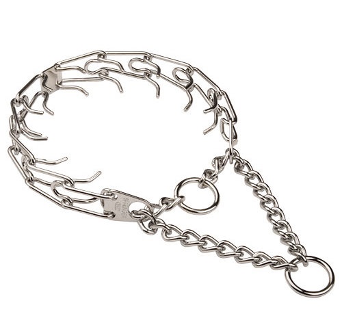 Dog Pinch Prong Collar Chrome Plated - 1/8 inch (3.25mm)