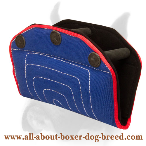 French Linen Bite Builder with Three Handles for Training Puppies and Young Dogs