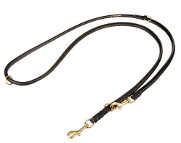 Multimode Leather Round Leash for Excellent Control of Your Boxer