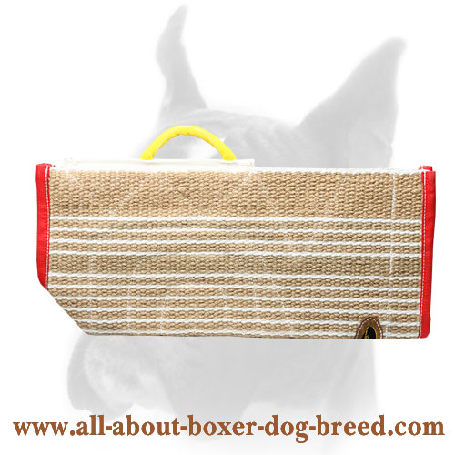 Boxer bite sleeve cover made of jute with handle
