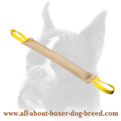 Extra Strong Jute Bite Tug with 2 Loops for Boxer Training